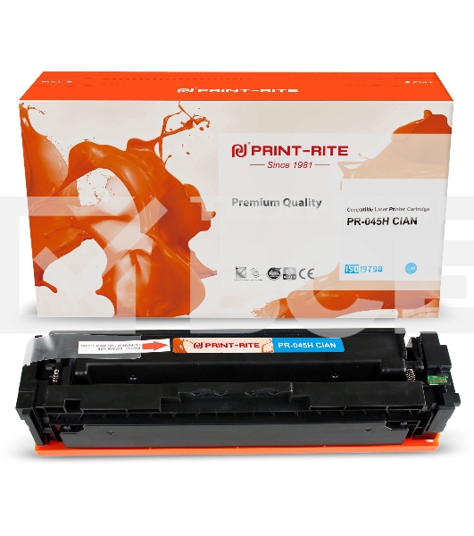 Картридж лазерный Print-Rite TFC448CPU1J PR-045H CIAN 045H Cian голубой (2200стр.) для Canon LBP 611Cn/613Cdw/631Cn/633Cdw/635Cx
