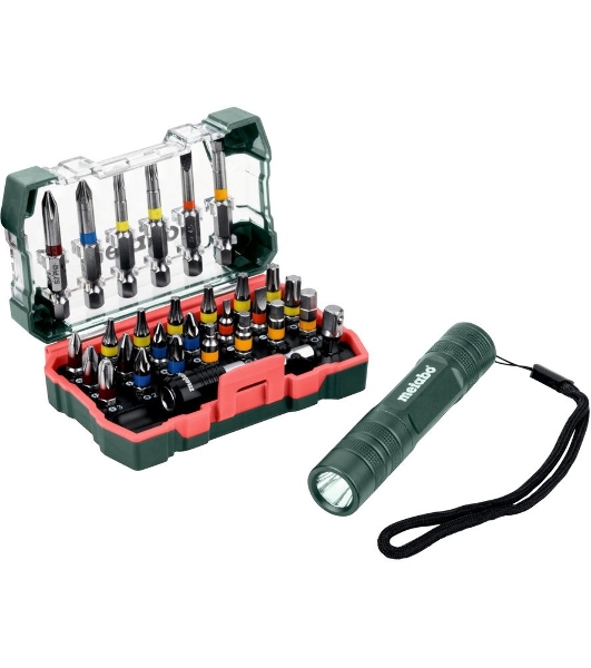 Набор бит METABO 626721000 29 предметов + LED фонарик