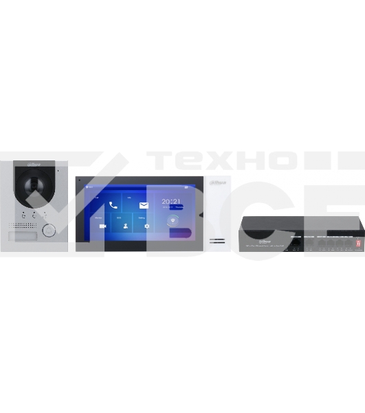 Комплект домофона Dahua DHI-KTP01L(S) черный