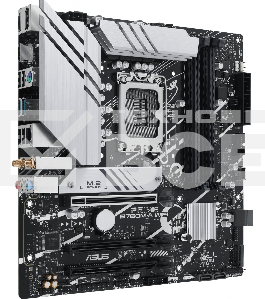Материнская плата ASUS PRIME B760M-A WIFI, LGA 1700, Intel B760, 4xDDR5, 4xSATA, 2xM.2, 1xPCIe 4.0 x16, 1xPCIe 4.0 x4, 1xPCIe 4.0 x1, 2xHDMI, 1xDP, 1x 2.5Gb LAN, 2xUSB-A 3.2 Gen 2, 4xUSB-A 2.0, 3x3.5 мм, 7.1, mATX