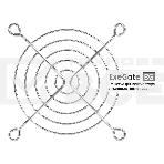 Решетка для вентилятора 80x80 ExeGate EG-080MR (80x80 мм, металлическая, круглая, никель), фото 1