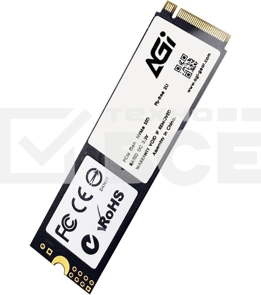 Накопитель SSD AGI AGI2T0G43AI818, 2Tb, PCIe 4.0 x4, M.2 2280, NVMe, R/W 5200/4700