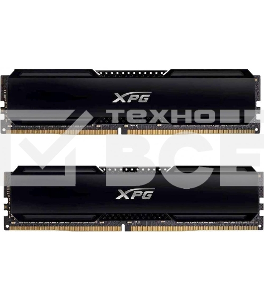 Оперативная память XPG Gammix D20, DDR4, 64GB (2x32 GB), 3200 MHz, CL16, DIMM, радиатор, черный