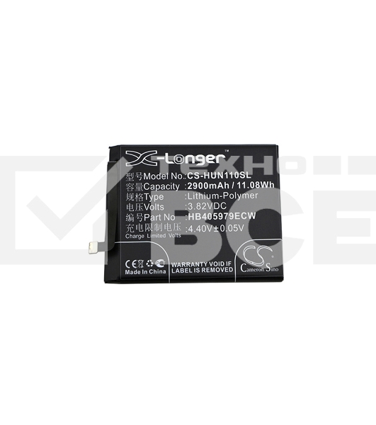 Аккумулятор CameronSino CS-HUN110SL HB405979ECW для Huawei Nova 3.82V / 2900mAh / 11.08Wh