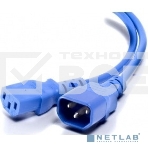 Кабель Hyperline PWC-IEC13-IEC14-0.5-BL кабель питания монитор-компьютер IEC 320 C13 - IEC 320 C14 (3x0.75), 10A, прямая вилка, 0.5 м, цвет синий, фото2