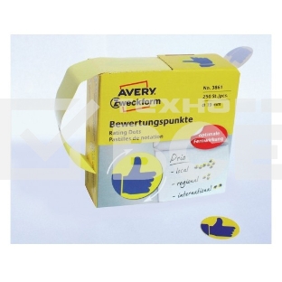 Этикетки Avery Zweckform 3861 250шт на листе диаметр 19мм/70г/м2/желтый самоклей. универсальная (упак.:1рул)