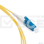 Пигтейл Cabeus, LC, OS1 9/125, 1,5м, синий хвостовик, желтый, фото 1