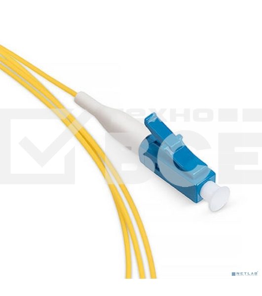 Пигтейл Cabeus, LC, OS1 9/125, 1,5м, синий хвостовик, желтый