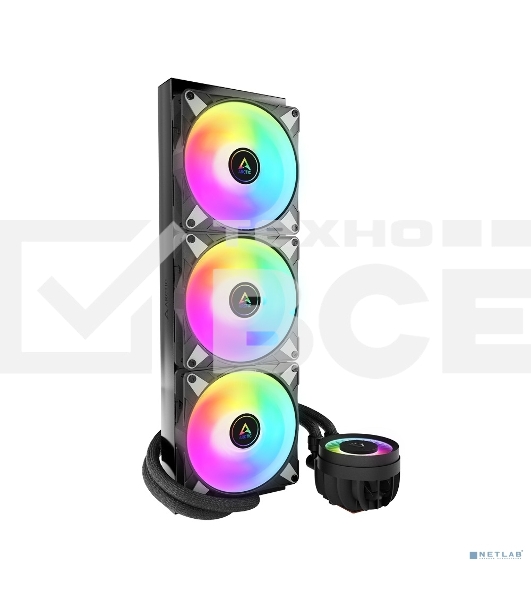 Жидкостная система охлаждения Arctic Liquid Freezer III 420 A-RGB черный, 140 мм, алюминий, 2800 об/мин, 26 дБ, 4 pin, 374 Вт