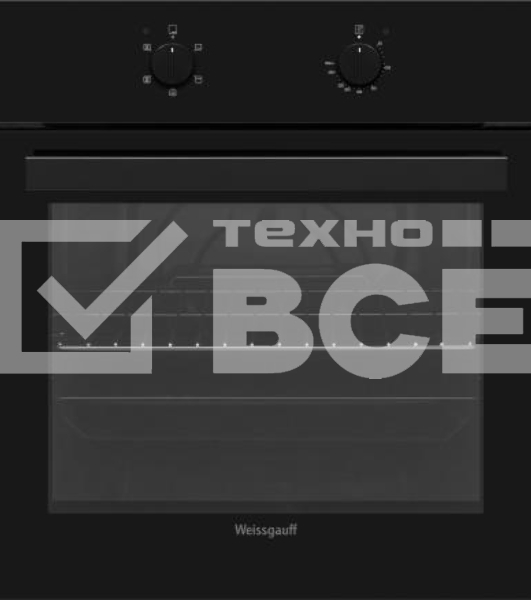 Встраиваемый духовой шкаф электрический Weissgauff EOM 185 BV черный
