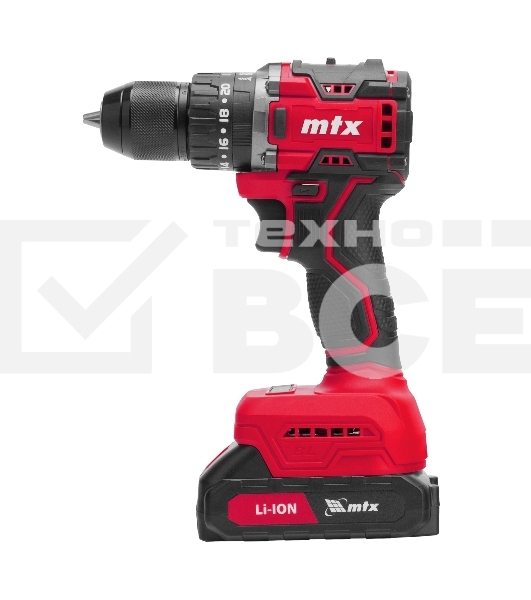 Дрель-шуруповерт аккумуляторная ударная бесщет. CIDS-BL-20, Li-Ion, 20 В MTX