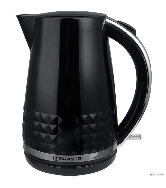 Электрический чайник BRAYER, 2200 Вт, 1,7 л, автооткл отсут.воды, термост.пласт, поворот.корп