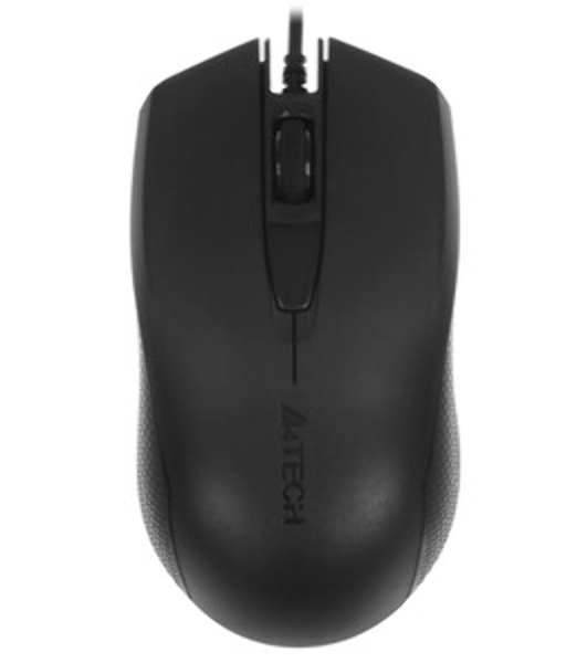 Мышь проводная A4Tech OP-760 черный, 1200 dpi, USB, кнопки - 3