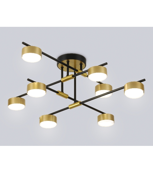 Потолочный светильник Ambrella light FL51752/8 BK/GD черный/золото GX53/8 max 12W 720*720*245
