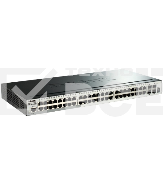 Коммутатор D-Link DGS-1510-52X/A2A Настраиваемый стекируемый коммутатор SmartPro уровня 2+ с 48 портами 10/100/1000Base-T и 4 портами 10GBase-X SFP+