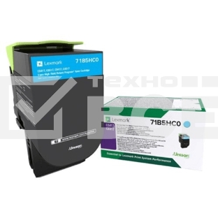 Картридж Lexmark 3500 стр. голубой для CS417dn, CS517de, CX417dn,CX517de