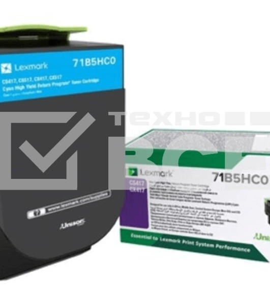 Картридж Lexmark 3500 стр. голубой для CS417dn, CS517de, CX417dn,CX517de