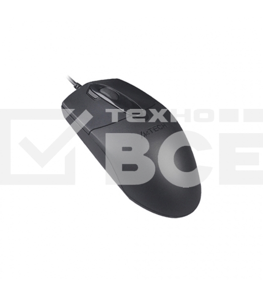 Мышь проводная A4Tech OP-730D черный, 1200 dpi, USB, кнопки - 4