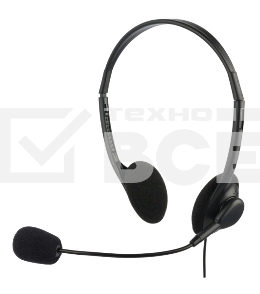 Гарнитура Oklick HS-M143VB черный 1.8м накладные оголовье