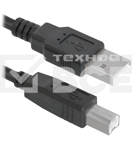 Кабель Defender USB04-06p.bag  Кабель USB 2.0  для соед. 1.8м AM/BM, пакет