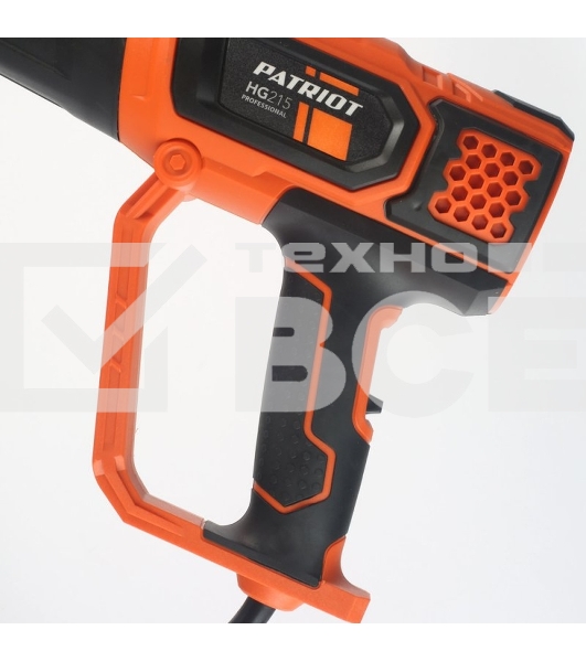 Фен технический PATRIOT HG 215, мощность 2000 Вт, плавная регулировка температуры, стационарное поло, шт 