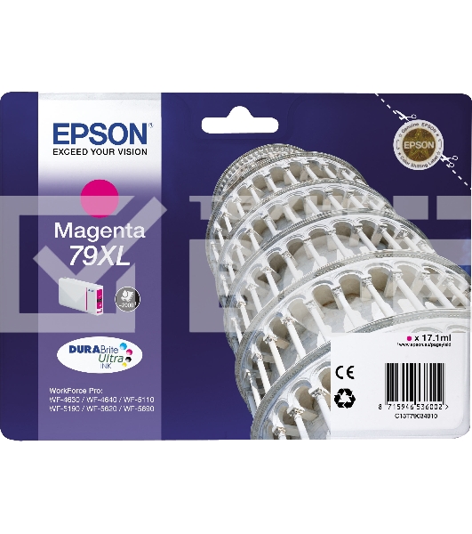 Картридж струйный EPSON T7903 пурпурный повышенной емкости для WF-5110DW/WF-5620DWF