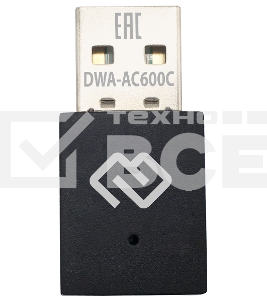 Сетевой адаптер WiFi Digma DWA-AC600C AC600 USB 2.0 (ант.внутр.) 1ант. (упак.:1шт)