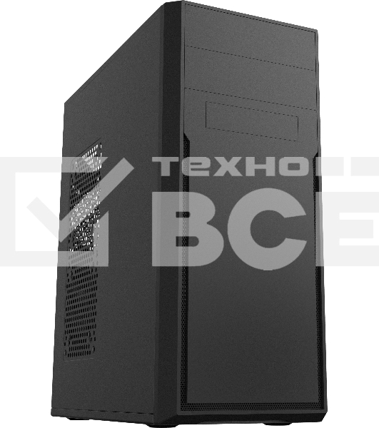 Корпус c блоком питания 500 Ватт/ Case Foxline FL-302-FZ500R ATX case, black, w/PSU 500W 12cm, w/2xUSB2.0, w/pwr cord, w/o FAN