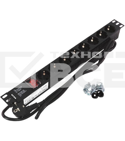 Блок распределения питания NTSS NTSS-PDU-DA2034 гор.размещ. 8x базовые 16A Schuko 2м