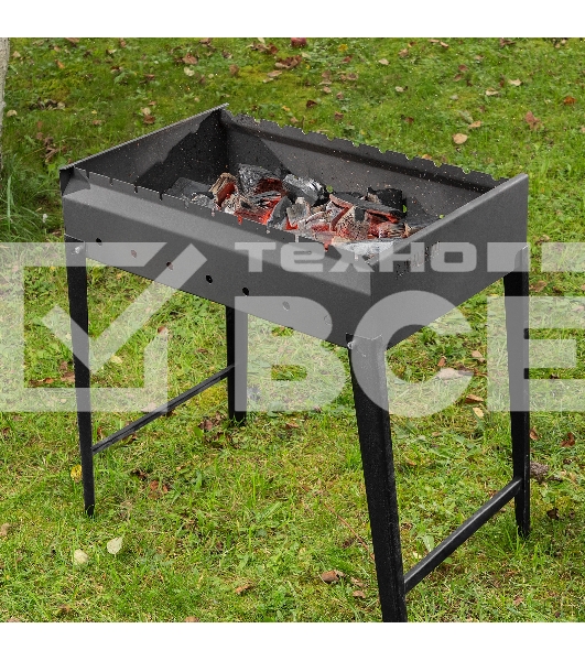 Мангал сварной, 605х375х138/640 мм, сталь 2 мм, Camping  Palisad