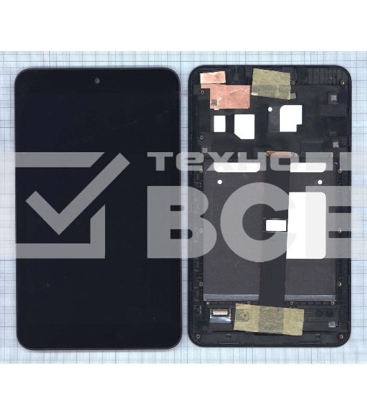 Модуль (матрица + тачскрин) для Asus MeMo Pad 8 ME181 ME181C черный с рамкой