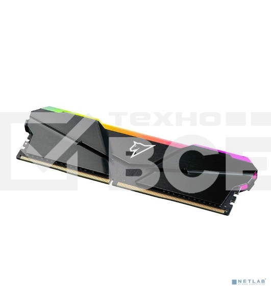Оперативная память NETAC Shadow, DDR4, 8GB (1x8GB), 3200MHz, CL16, с радиатором, RGB, серый