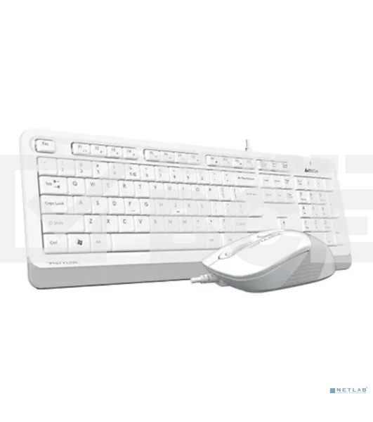 Клавиатура + мышь A4Tech Fstyler F1010 клав:белый/серый мышь:белый/серый USB Multimedia