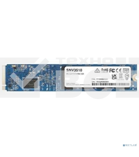 Накопитель SSD Synology SNV3000 Series, 400Gb, PCIe 3.0 x4, M.2 22110, NVMe, R/W 3000/750
