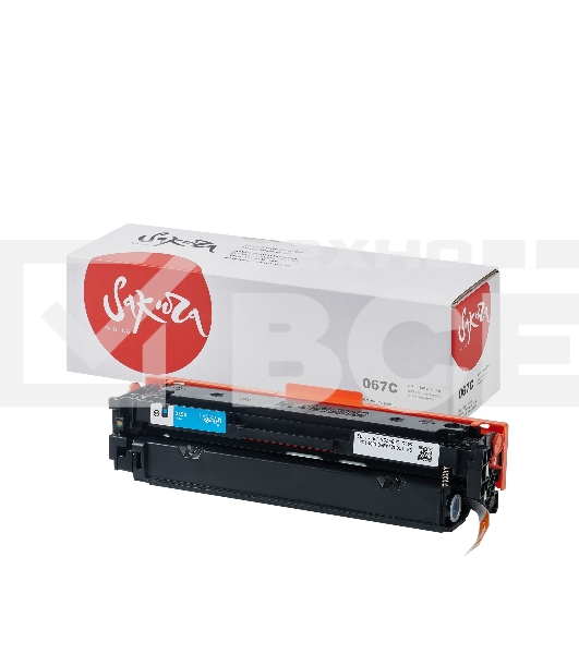 Картридж Sakura 067C (5101C002) для Canon i-SENSYS LBP631/LBP633/MF651/MF655/MF657, голубой, 1300 к. (чип без счетчика копий)
