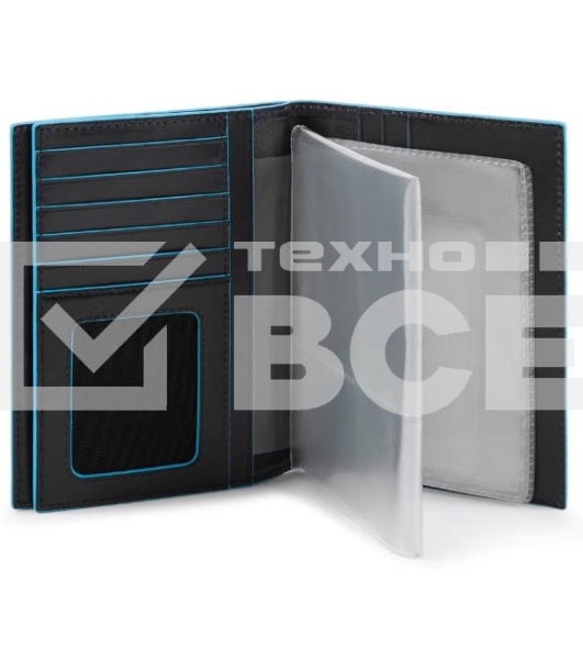 Обложка для документов Piquadro Blue Square PP5246B2R/N черный натур.кожа