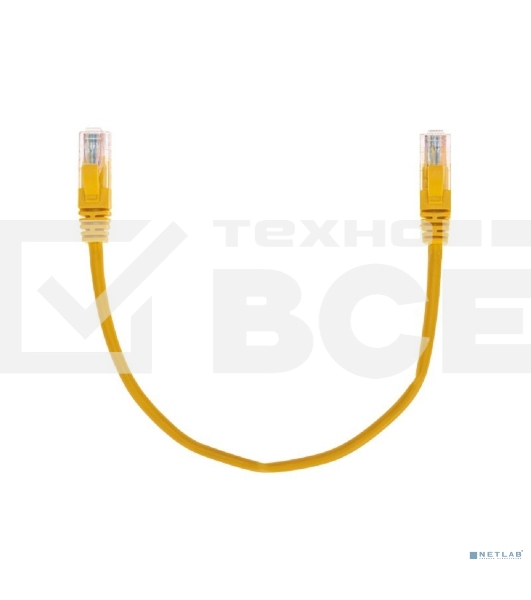 Патч-корд U/UTP, CAT 5e, RJ45-RJ45, 26AWG, LSZH, желтый, 0,3м  Rexant