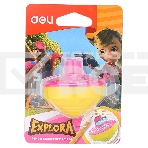 Точилка для карандашей ручная Deli Gyro ER01301 Explora 1 отверстие пластик ассорти блистер, фото4