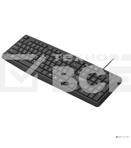 Клавиатура проводная CBR KB 115 USB, 104 кл., офисн., 1,8 м, резиновые ножки