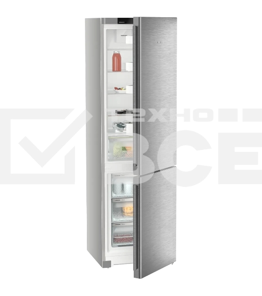 Холодильники Liebherr Pure CNsdc 5703-22 001 серебристый SmartSteel двухкамерный 266/94л морозилка снизу