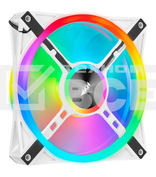 Комплект вентиляторов Corsair iCUE QL140 RGb CO-9050106-WW 140мм PWM белый Fan — Dual Fan Kit with Lighting Node CORE