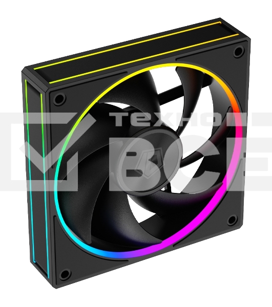 Вентилятор для корпуса ID-Cooling AF-127-ARGb-K черный, 120 мм, 2000 об/мин, 29.9 дБ, 4 pin