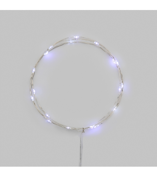 Гирлянда светодиодная Роса 2м 20 LED БЕЛЫЙ IP20 2хАА (в комплект не входят) NEON-NIGHT