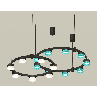 Светильник Ambrella light XR92091300/16 SBK/BL/CL черный песок/голубой/прозрачный GX53 (A9209, C9242, C9238, N8488, N8480)