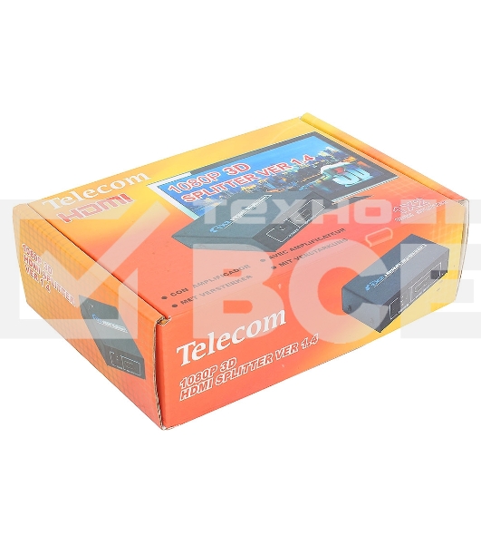 Разветвитель HDMI 1=>2 Telecom  <TTS5010>, каскадируемый , 1.4v+3D
