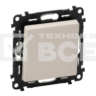 Механизм выключателя 1-кл. СП Valena Life 10А IP20 250В 10АХ с лицевой панелью; безвинтовые зажимы сл. кость Legrand 752501