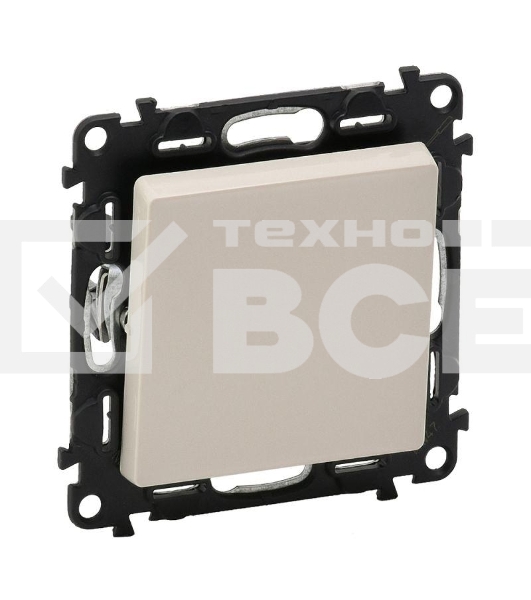 Механизм выключателя 1-кл. СП Valena Life 10А IP20 250В 10АХ с лицевой панелью; безвинтовые зажимы сл. кость Legrand 752501