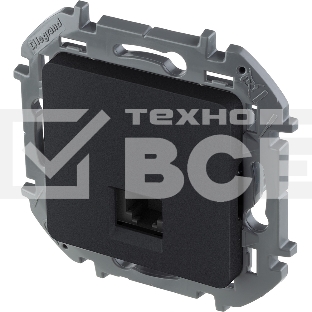 Телефонная розетка RJ11 антрацит