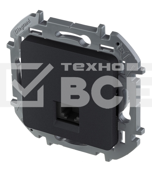 Телефонная розетка RJ11 антрацит