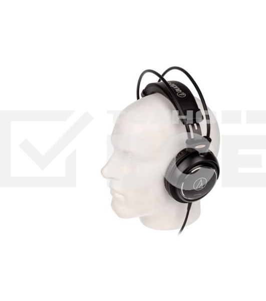 Наушники AUDIO-TECHNICA ATH-AVC500 , дуговое крепление, част. диапазон: 10-25000Гц, макс. входн. мощность 1800мВт, чувствит. 106дБ/мВт, сопростивление 40Ом, диаметр мембраны 53мм, шнур 3м, штекер 3,5мм, в комплекте адаптер на 6,3мм